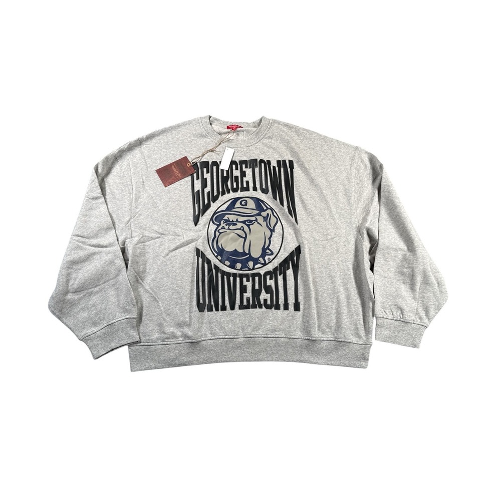 Mitchell Ness Georgetown University Sweatshirt Womens 2XL Gray‎ Lightweight NCAA